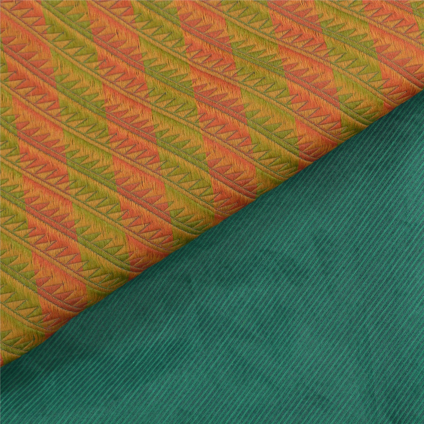 Sanskriti Vintage Grønne Sarees Kunstsilke Vævet Premium Sari 5 Yard Håndværk Bæredygtigt Stof