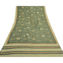 Load image into Gallery viewer, Sanskriti Vintage Green Sarees 100% Pure Silk Embroidered Kota Sari Fabric
