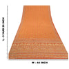 Sanskriti Vintage Orange Sarees Pure Silk Sari Hand Beaded Kantha 5 Yard Sustainable Fabric