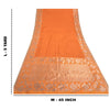 Sanskriti Vintage Saffron Sarees Blend Silk Woven Indian Sari Cultural Sustainable Fabric