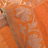 Sanskriti Vintage Saffron Sarees Blend Silk Woven Indian Sari Cultural Sustainable Fabric