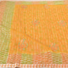 Sanskriti Vintage Saffron Sarees Blend Cotton Embroidered Kota Sari Sustainable Fabric