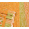 Sanskriti Vintage Saffron Sarees Blend Cotton Embroidered Kota Sari Sustainable Fabric