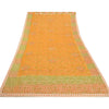 Sanskriti Vintage Saffron Sarees Blend Cotton Embroidered Kota Sari Sustainable Fabric