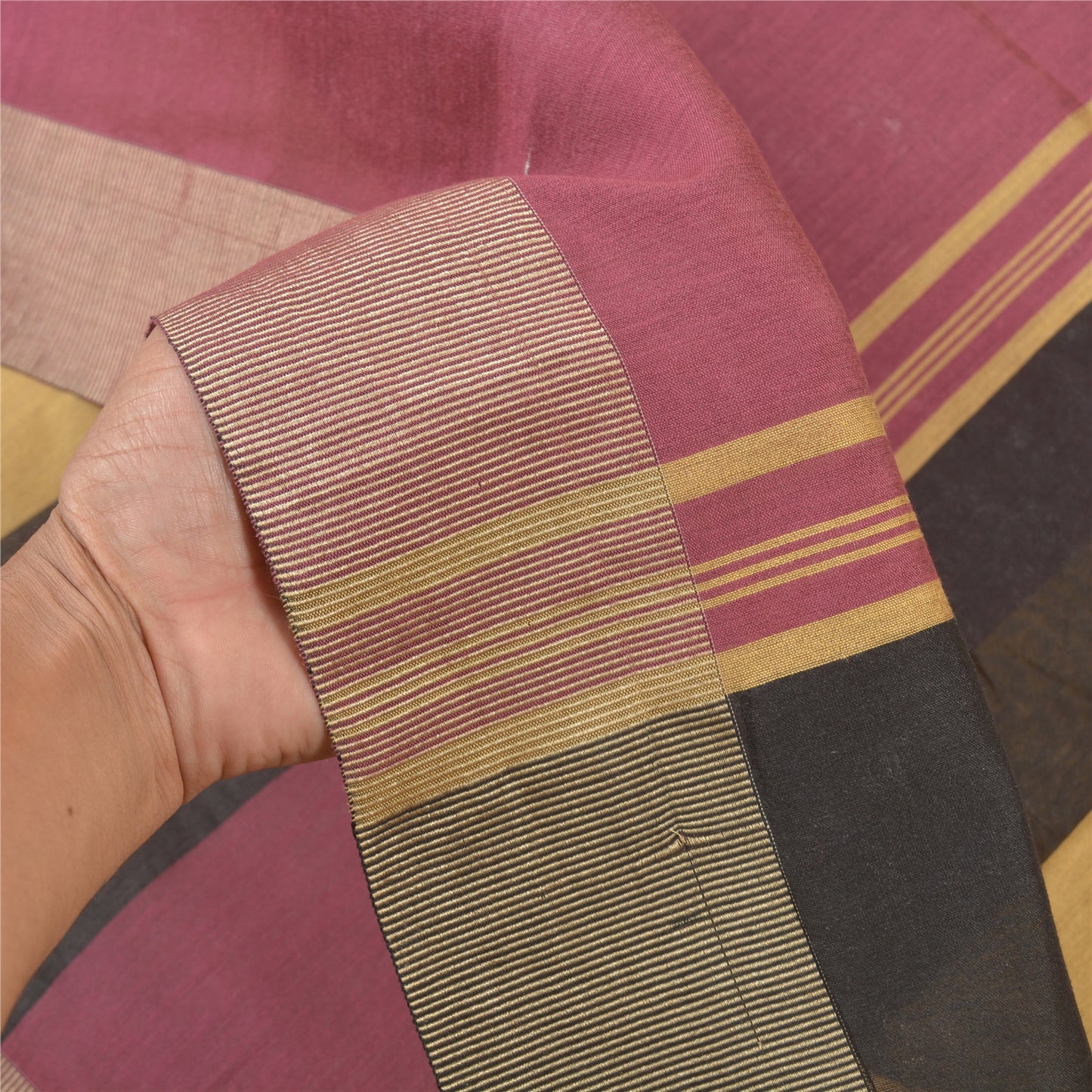 Sanskriti Vintage Indian Sarees Cotton Woven Premium Sari Craft 5 Yard Sustainable Fabric