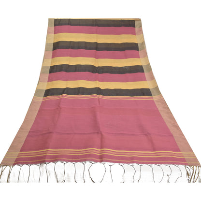 Sanskriti Vintage Indian Sarees Cotton Woven Premium Sari Craft 5 Yard Sustainable Fabric