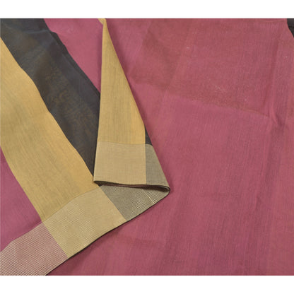 Sanskriti Vintage Indian Sarees Cotton Woven Premium Sari Craft 5 Yard Sustainable Fabric