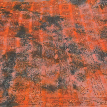 Sanskriti Vintage Sarees Pure Silk Premium Sari Handmade Kantha & Tie-Dye Sustainable Fabric