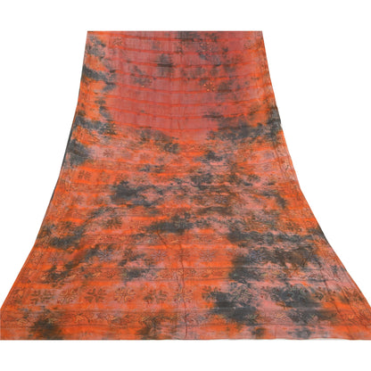Sanskriti Vintage Sarees Pure Silk Premium Sari Handmade Kantha & Tie-Dye Sustainable Fabric