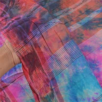 Sanskriti Vintage Sambalpuri Hand-Woven Ikat Sarees Indian 5 Yard Sari Sustainable Fabric