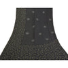 Sanskriti Vintage Black Sarees Pure Georgette Hand Embroidered Craft Sari Sustainable Fabric