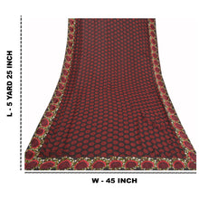 Load image into Gallery viewer, Sanskriti Vintage Dark Red Sarees Georgette Embroidered Premium Sari Fabric
