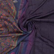 Load image into Gallery viewer, Sanskriti Vintage Purple Sarees 100% Pure Silk Hand-Woven Begumpuri Sari Fabric
