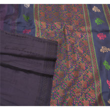 Load image into Gallery viewer, Sanskriti Vintage Purple Sarees 100% Pure Silk Hand-Woven Begumpuri Sari Fabric
