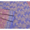 Sanskriti Vintage Purple Sarees Blend Georgette Woven Premium Sari 5 Yard Sustainable Fabric