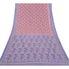 Sanskriti Vintage Purple Sarees Blend Georgette Woven Premium Sari 5 Yard Sustainable Fabric