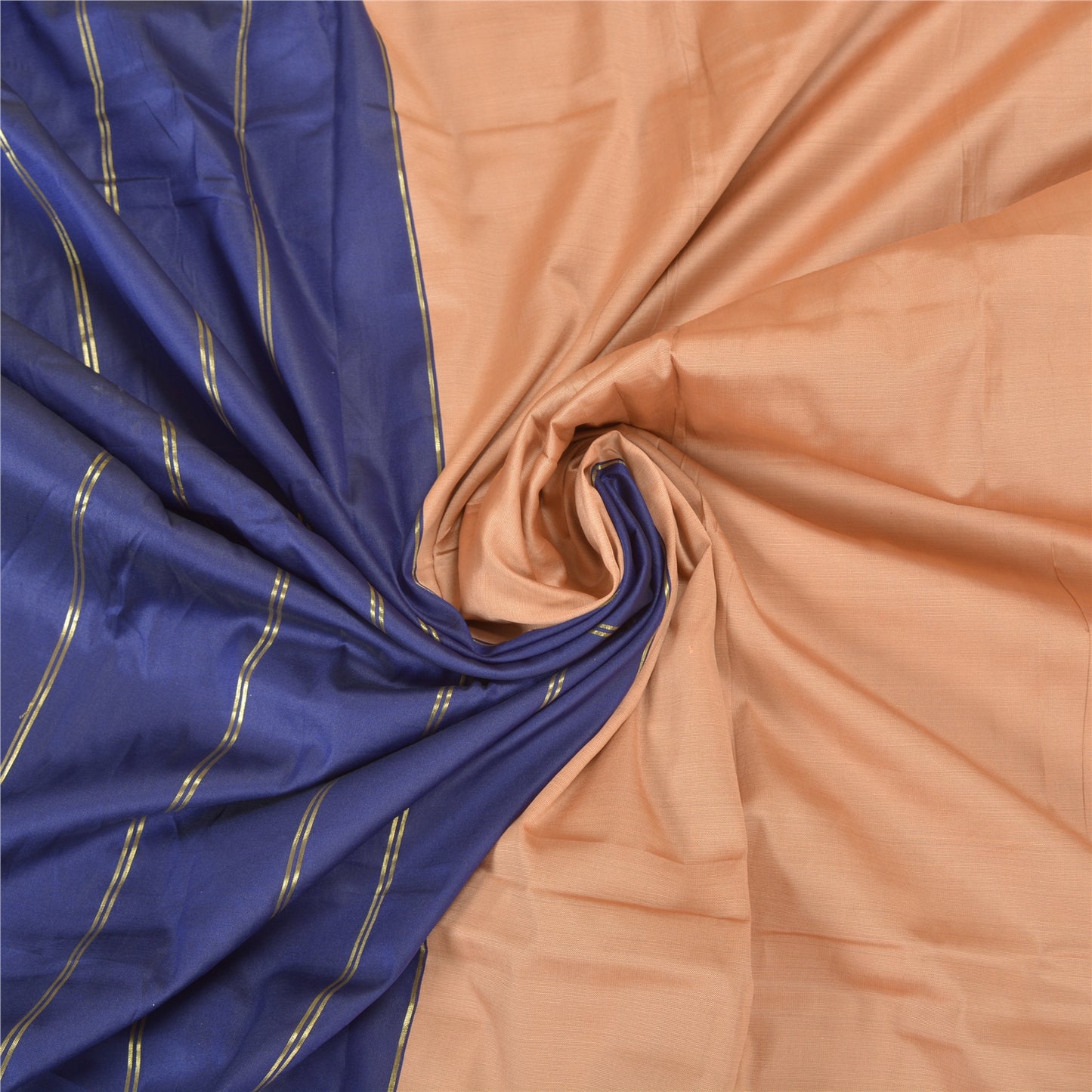 Sanskriti Vintage Blue Sarees Art Silk Woven Zari Premium Sari Craft Sustainable Fabric