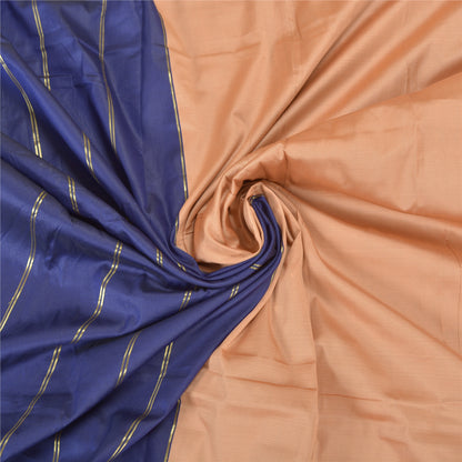 Sanskriti Vintage Blue Sarees Art Silk Woven Zari Premium Sari Craft Sustainable Fabric