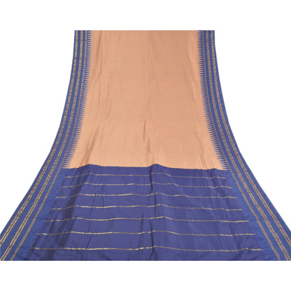 Sanskriti Vintage Blue Sarees Art Silk Woven Zari Premium Sari Craft Sustainable Fabric