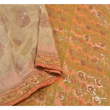 Load image into Gallery viewer, Sanskriti Vintage Ivory Sarees Pure Silk Woven Premium Sari Craft 5 Yard Fabric
