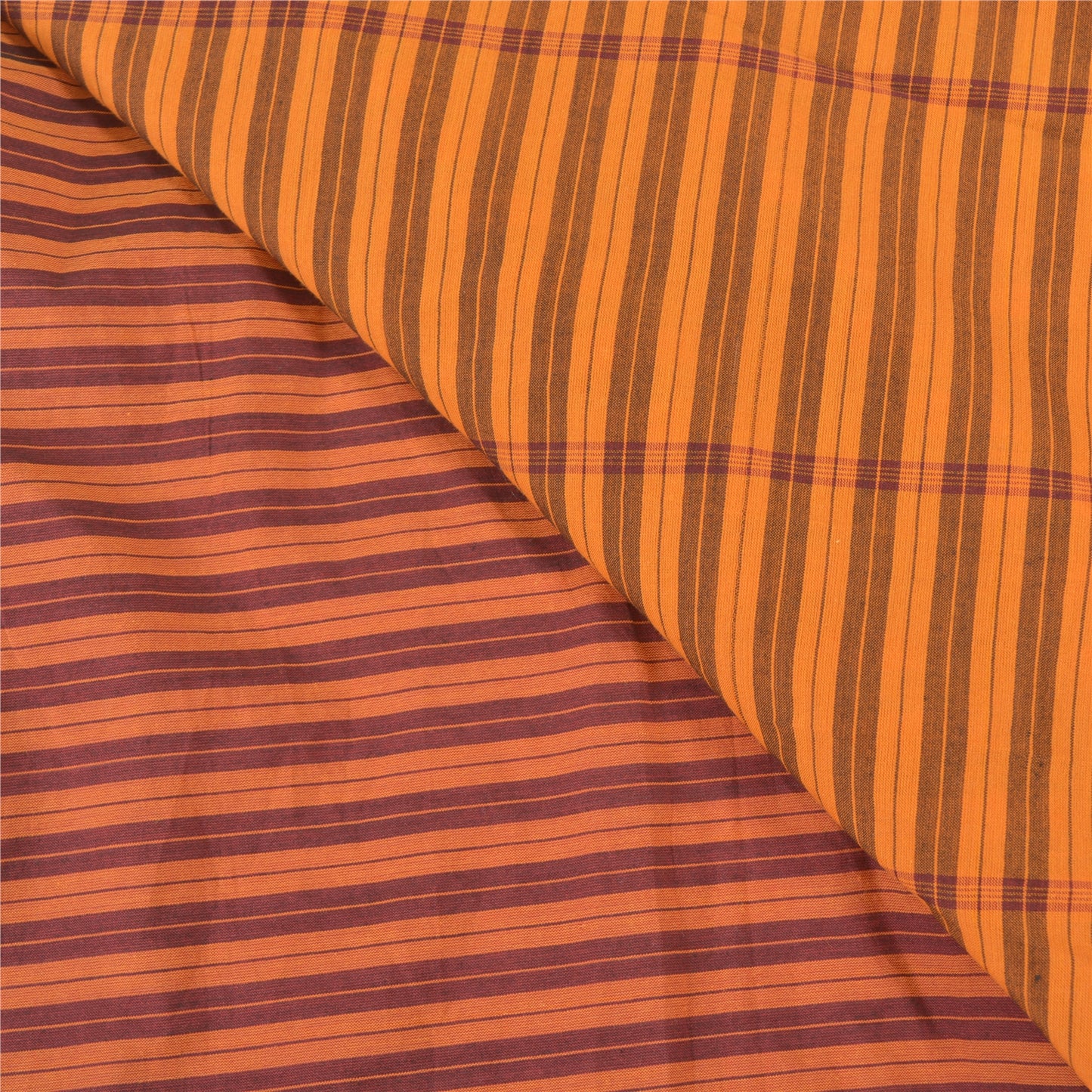 Sanskriti Vintage Sarees Blend Cotton Woven Chettinad/Kandangi Sari Sustainable Fabric