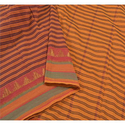 Sanskriti Vintage Sarees Blend Cotton Woven Chettinad/Kandangi Sari Sustainable Fabric