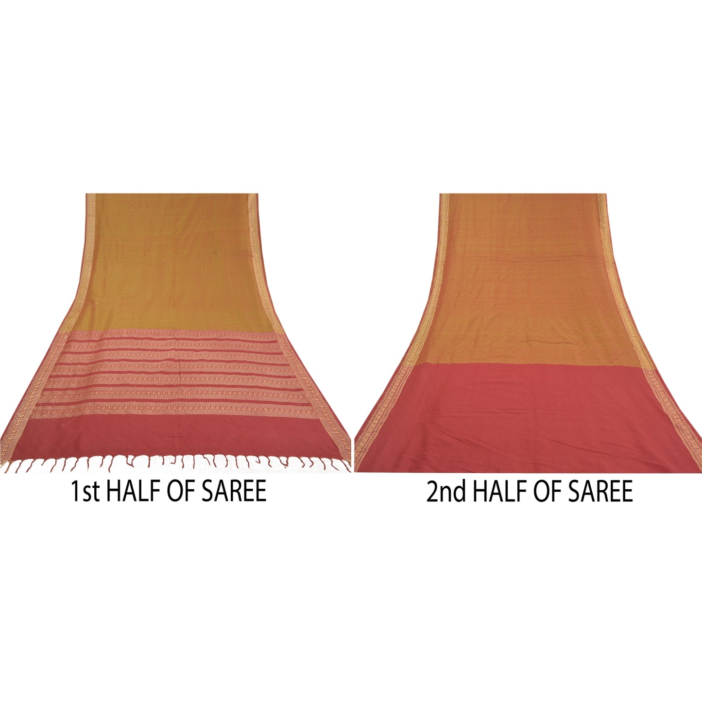 Sanskriti Vintage Green Sarees Blend Cotton Woven Premium Sari Craft Sustainable Fabric