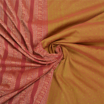 Sanskriti Vintage Green Sarees Blend Cotton Woven Premium Sari Craft Sustainable Fabric