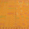 Sanskriti Vintage Saffron Indian Sarees Pure Silk Hand-Woven Craft Sari Sustainable Fabric