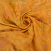 Sanskriti Vintage Saffron Indian Sarees Pure Silk Hand-Woven Craft Sari Sustainable Fabric