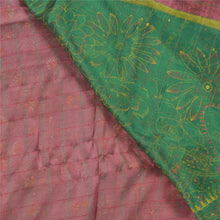 Load image into Gallery viewer, Sanskriti Vintage Dark Pink Sarees Blend Silk Block Printed Sari Craft Fabric
