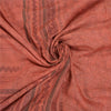 Sanskriti Vintage Brick Red Sarees Blend Cotton Printed Premium Sari Sustainable Fabric