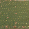 Sanskriti Vintage Green Indian Sarees Cotton Hand Beaded Woven Sari Sustainable Fabric