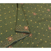 Sanskriti Vintage Green Indian Sarees Cotton Hand Beaded Woven Sari Sustainable Fabric