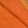 Sanskriti Vintage Orange Indiske Sarees Kunstsilke Vævet Premium Sari Håndværk Bæredygtigt Stoff