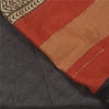 Sanskriti Vintage Black Indian Sarees Pure Cotton Printed Woven Sari Sustainable Fabric