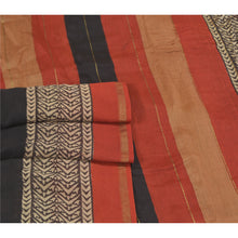 Load image into Gallery viewer, Sanskriti Vintage Black Indian Sarees Pure Cotton Printed Woven Sari Fabric
