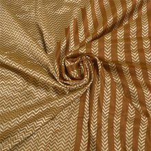 Load image into Gallery viewer, Sanskriti Vintage Mustard Sarees Blend Silk Woven Premium Sari Craft Fabric
