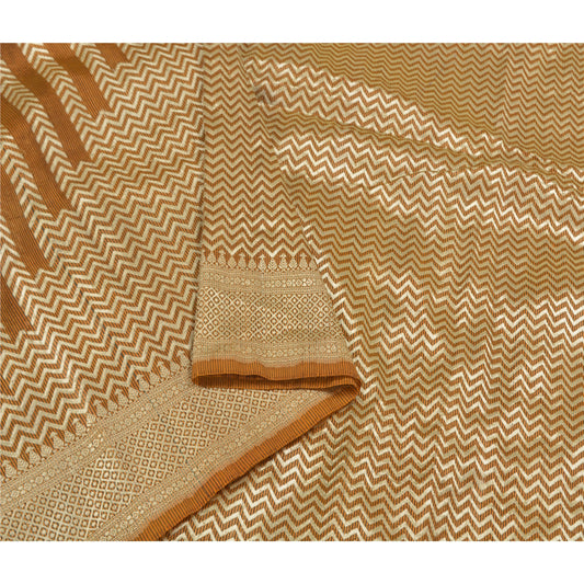 Sanskriti Vintage Mustard Sarees Blend Silk Woven Premium Sari Craft Sustainable Fabric