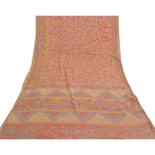 Load image into Gallery viewer, Sanskriti Vintage Peach Indian Sarees 100% Pure Cotton Kalamkari Sari Fabric
