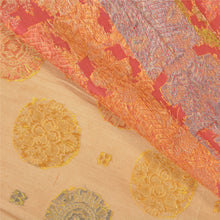 Load image into Gallery viewer, Sanskriti Vintage Ivory Sarees Art Silk Woven Premium Sari Craft 5 Yard Fabric
