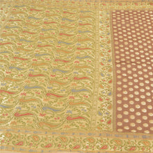 Load image into Gallery viewer, Sanskriti Vintage Brown Sarees 100% Pure Silk Woven Premium Sari Fabric
