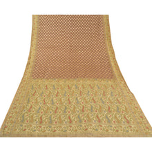 Load image into Gallery viewer, Sanskriti Vintage Brown Sarees 100% Pure Silk Woven Premium Sari Fabric
