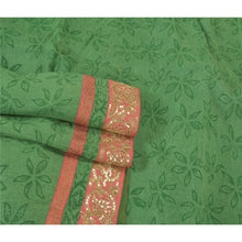 Load image into Gallery viewer, Sanskriti Vintage Green Sarees 100% Pure Silk Embroidered Premium Sari Fabric
