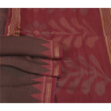 Load image into Gallery viewer, Sanskriti Vintage Brown Sarees 100% Pure Silk Woven Sari Craft Soft 5 YD Fabric
