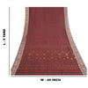Sanskriti Vintage Dark Red Sarees 100% Pure Cotton Woven Sari Craft Soft Sustainable Fabric