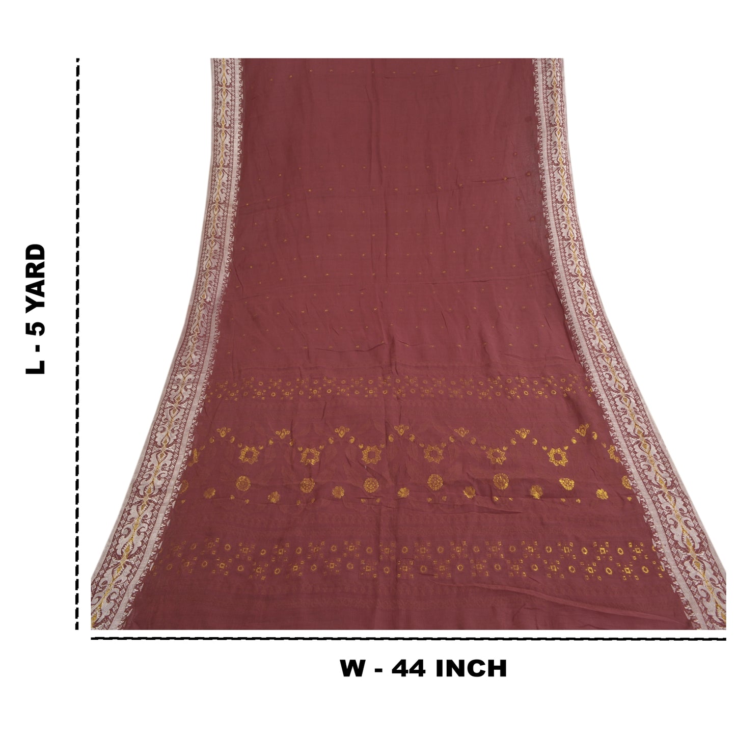 Sanskriti Vintage Dark Red Sarees 100% Pure Cotton Woven Sari Craft Soft Sustainable Fabric