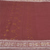 Sanskriti Vintage Dark Red Sarees 100% Pure Cotton Woven Sari Craft Soft Sustainable Fabric
