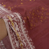 Sanskriti Vintage Dark Red Sarees 100% Pure Cotton Woven Sari Craft Soft Sustainable Fabric
