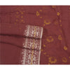Sanskriti Vintage Dark Red Sarees 100% Pure Cotton Woven Sari Craft Soft Sustainable Fabric